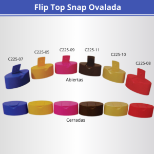 Tapa Flip Top Snap Ovalada